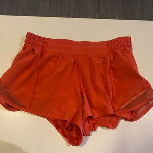 Red Lululemon shorts